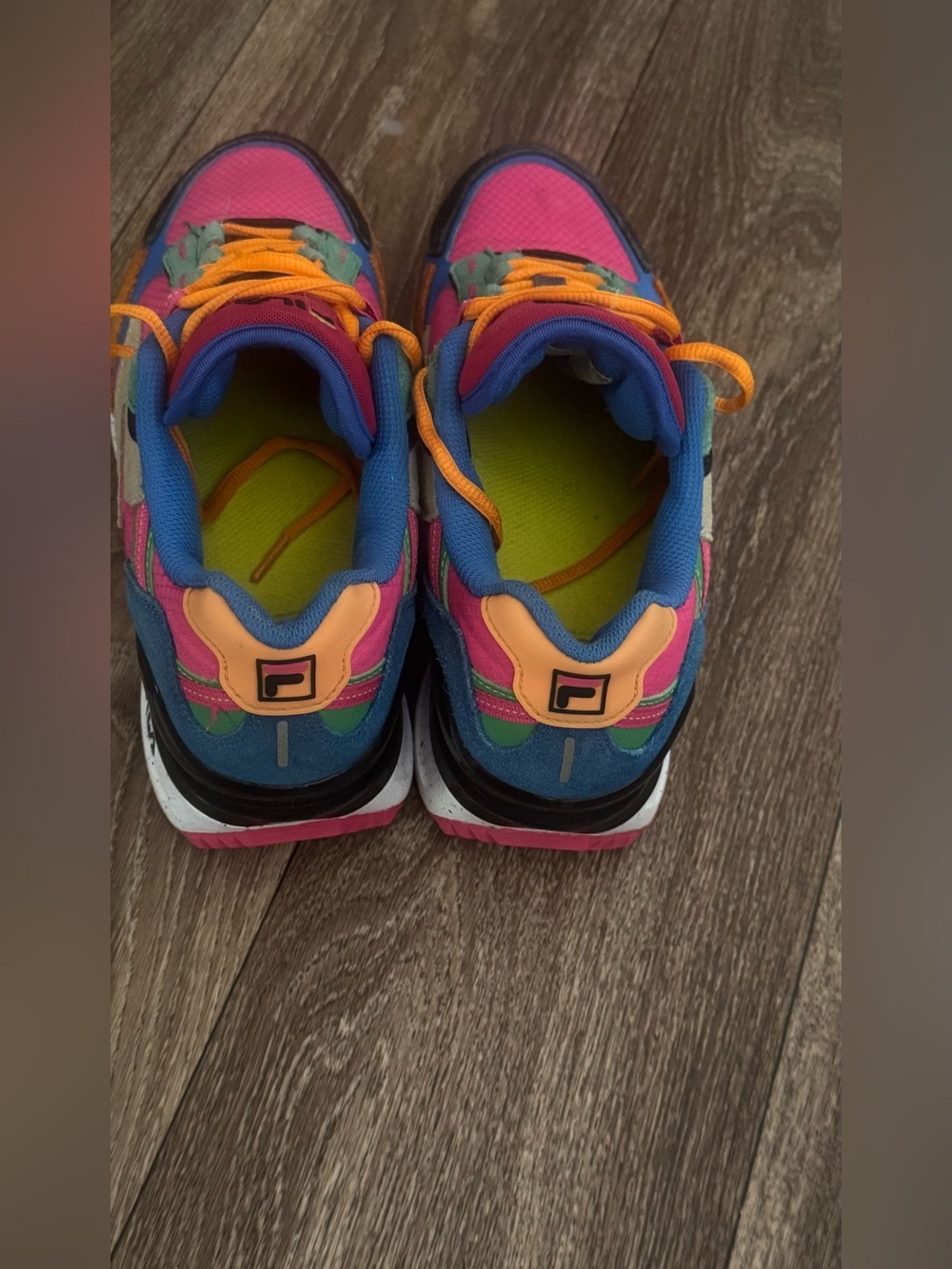 Fila women Colorblock Sneakers - Pink, Blue, Green, Orange, Tan - Picture 2 of 5